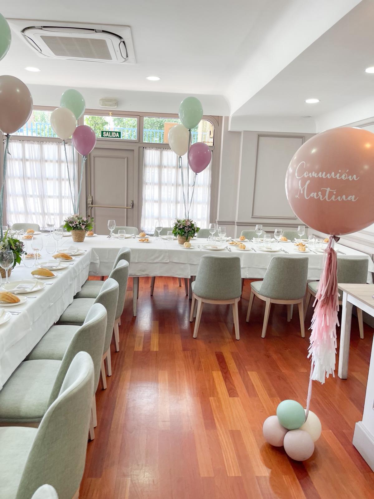 Salón preparado para una comunión